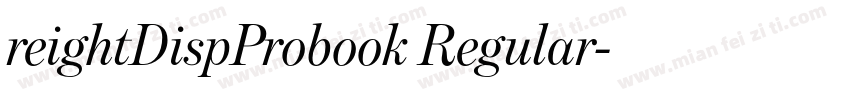 reightDispProbook Regular字体转换